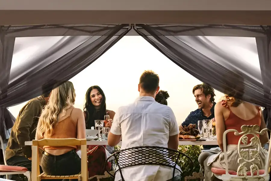 Pop-Up Gazebo with Mesh Walls